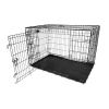 48inches Dogs Crate Folding Metal Pets Crates Double Door Puppy Cage Easy Set Up