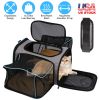 Expandable Pet Carrier Airline Approved Cat Dog Carrier Cat Collapsible Soft Carrier Bag with Removable Fleece Pad Pockets Breathable Mesh Adjustable