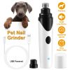Dogs Cats Pet Nail Grinder USB Rechargeable Pet Electric Nail Trimmer Clipper 3500RPM Paws Trimming Shaping Smoothing Grinder w/ 5Hrs Work Time