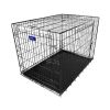 36inches Dogs Crate Folding Metal Pets Crates Double Door Puppy Cage Easy Set Up