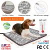 Pet Heating Pad Dog Cat Electric Heating Mat Waterproof Adjustable Warming Blanket with Chew Resistant Steel Cord Case