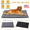 Dog Bed Mat Comfortable Fleece Pet Dog Crate Carpet Reversible Pad Joint Relief For S/M/L Dogs w/ Water Resistant Breathable Cushion Pad Sofa Car Seat